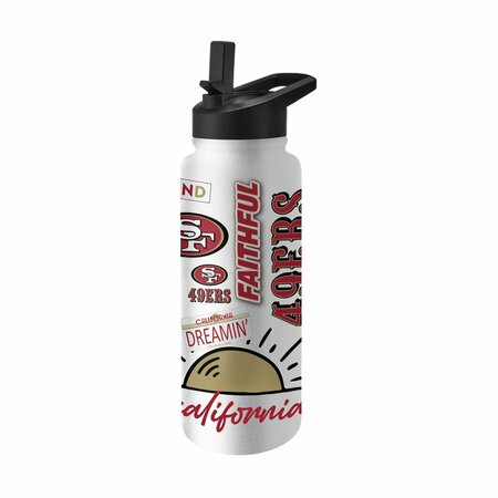 LOGO BRANDS San Francisco 49ers 34oz Native Quencher Bottle 627-S34QB-63